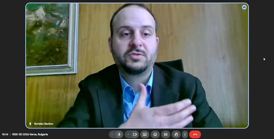 Deputy Minister of Ministry of Innovation and Growth of the Republic of Bulgaria Dr. Borislav Bankov greets the attendees and delivers a keynote speech (15 Apr 2026, online)