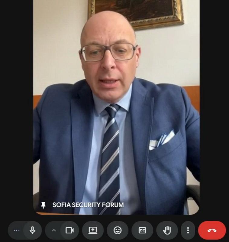 Deputy Minister of Ministry of Defence of the Republic of Bulgaria Mr. Yordan Bozhilov greets the attendees and delivers a keynote speech (15 Apr 2026, online)