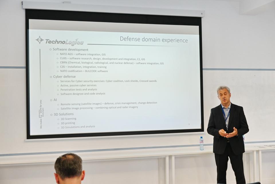 Mr. Mario Mandjukov (TechnoLogica) makes a Thematic Pitch Presentation (16 Apr 2026, Varna)