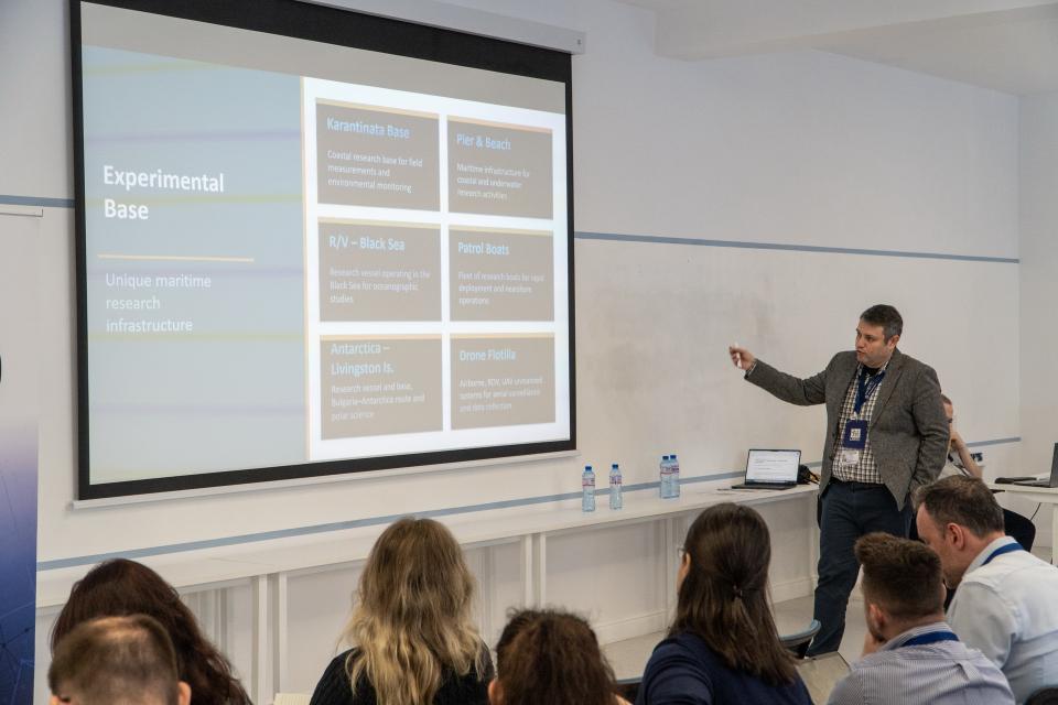 Prof. Dr. Yordan Sivkov (NVNA) presents the activities and opportunities of NVNA regarding EU projects (15 Apr 2026, Varna)