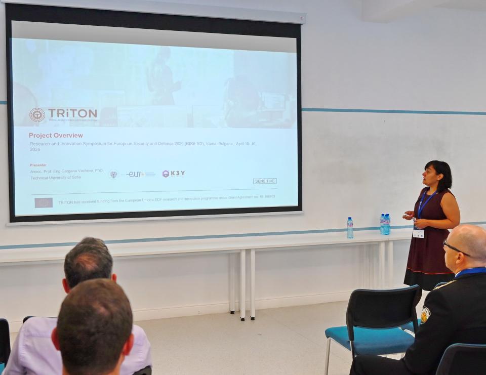 Mrs. Gergana Vacheva (TUS) presents the TRiTON project (15 Apr 2026, Varna)
